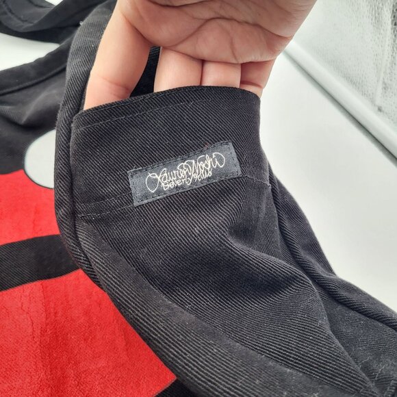 Lauren Moshi Beverly Hills Canvas Tote Bag Lips Eyes Red Black - Picture 6 of 14